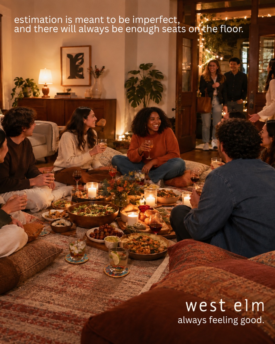 West Elm social post 1: the Thanksgiving dinner party
