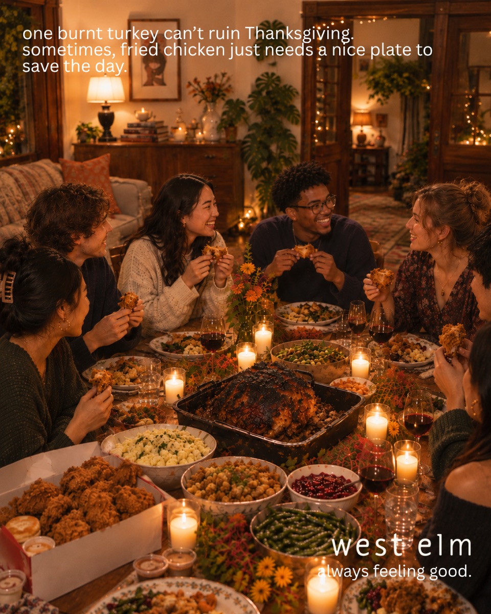 West Elm social post 2: the Thanksgiving dinner party