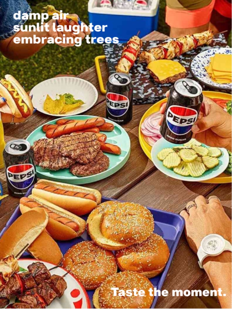 Pepsi campaign — a Southern cookout spread with Pepsi